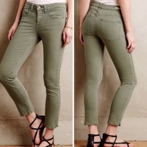 Pilcro and the Letterpress Olive Skinny Ankle Jean